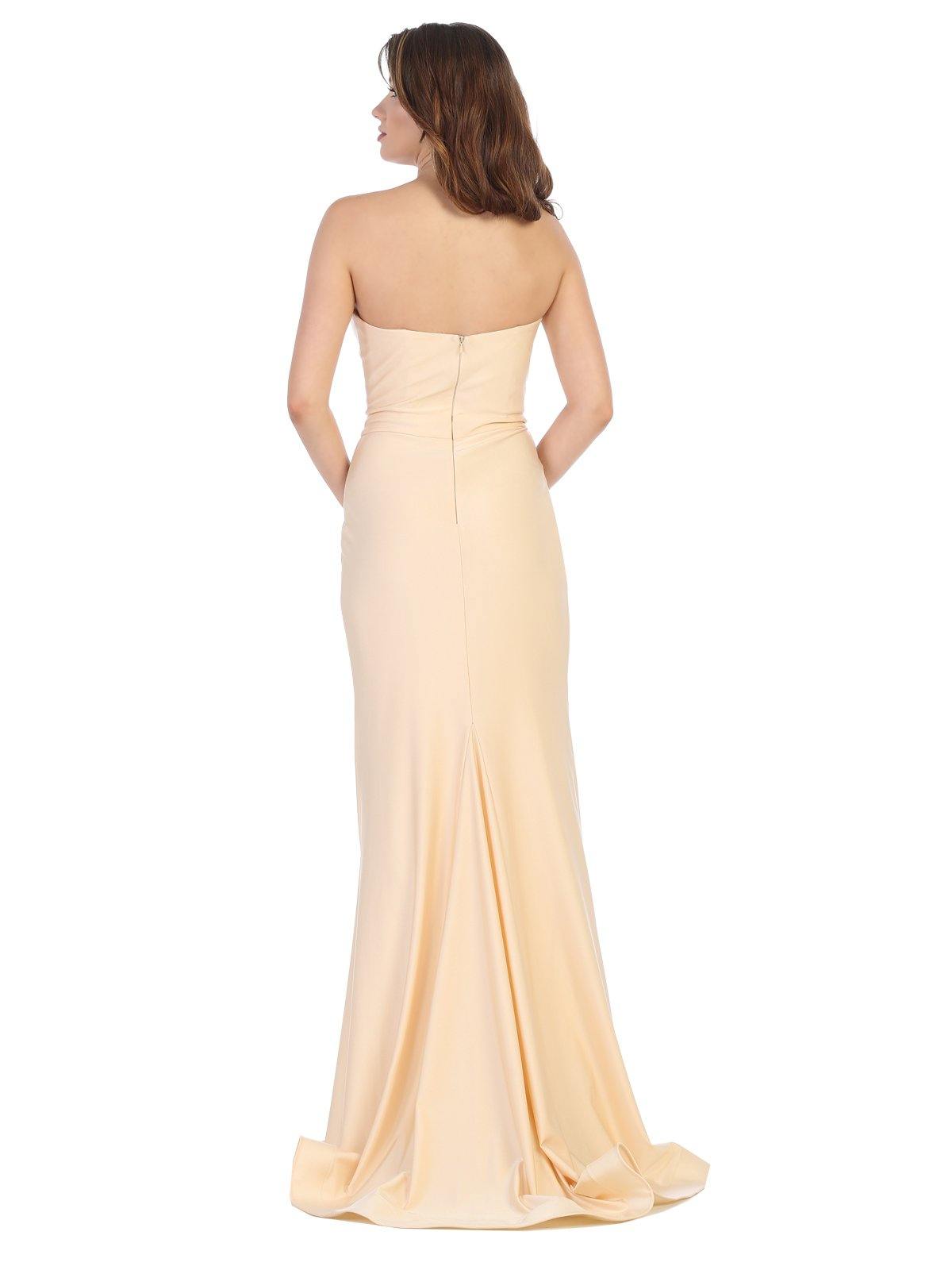 Sexy Long Formal Strapless Sweetheart Evening Prom Dress - The Dress Outlet May Queen