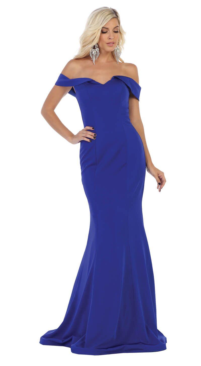 Sexy Off The Shoulder Long Prom Dress Evening Gown - The Dress Outlet May Queen