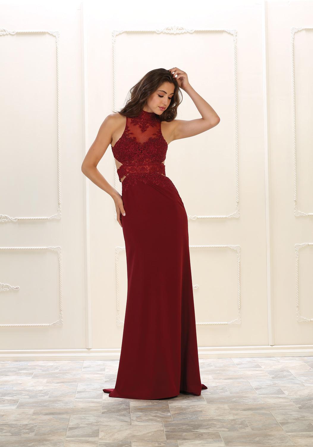 Sexy Prom Long Dress Evening Gown Formal - The Dress Outlet May Queen