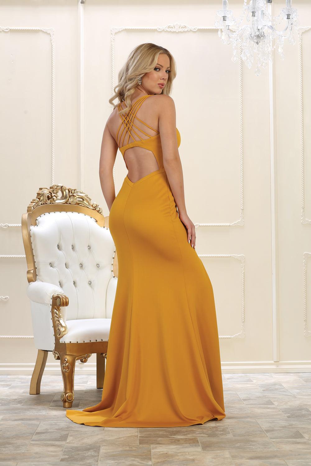 Sexy Prom Long Dress Formal Backless - The Dress Outlet May Queen