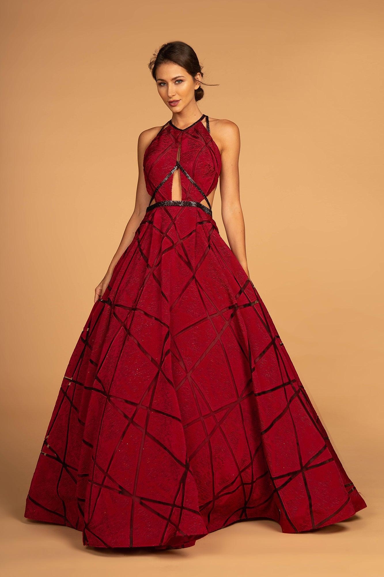 Sexy Prom Long Formal Halter Ball Gown - The Dress Outlet Elizabeth K