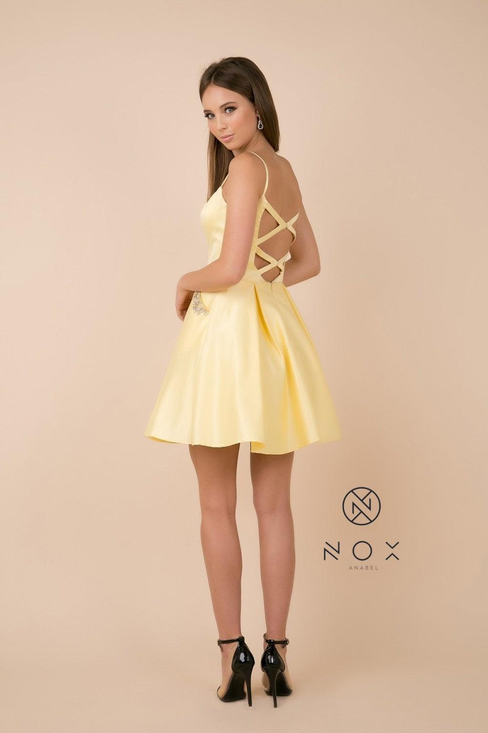 Sexy Short Homecoming Dress Cocktail - The Dress Outlet Nox Anabel