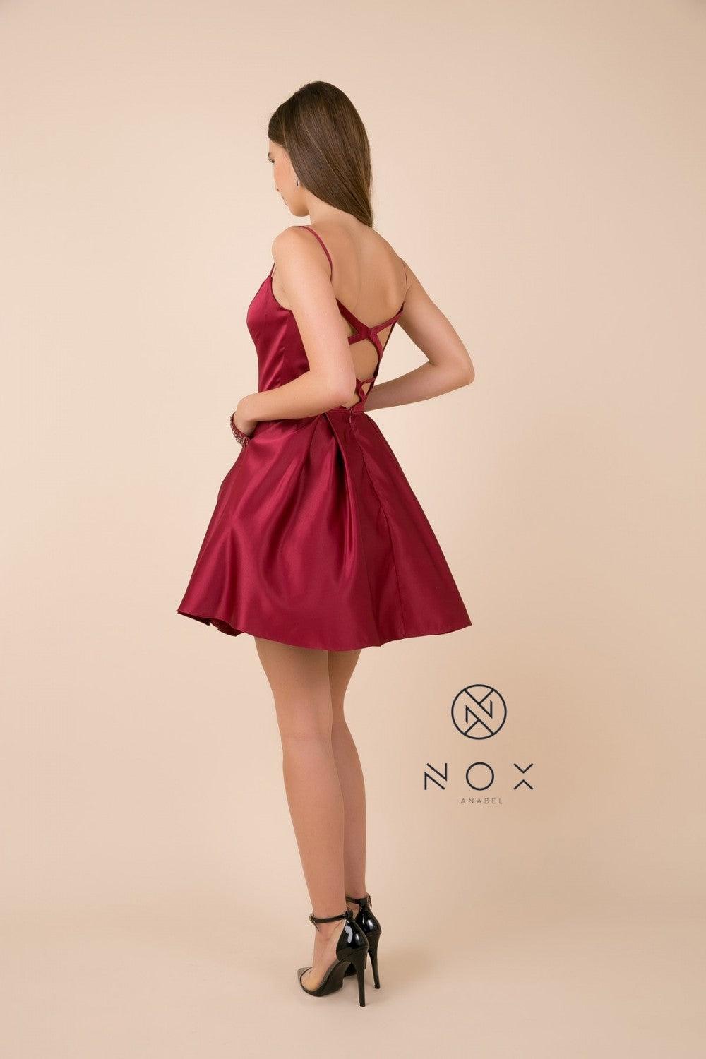 Sexy Short Homecoming Dress Cocktail - The Dress Outlet Nox Anabel