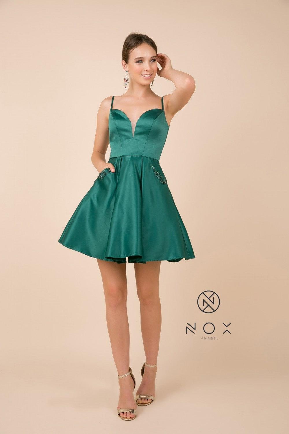 Sexy Short Homecoming Dress Cocktail - The Dress Outlet Nox Anabel