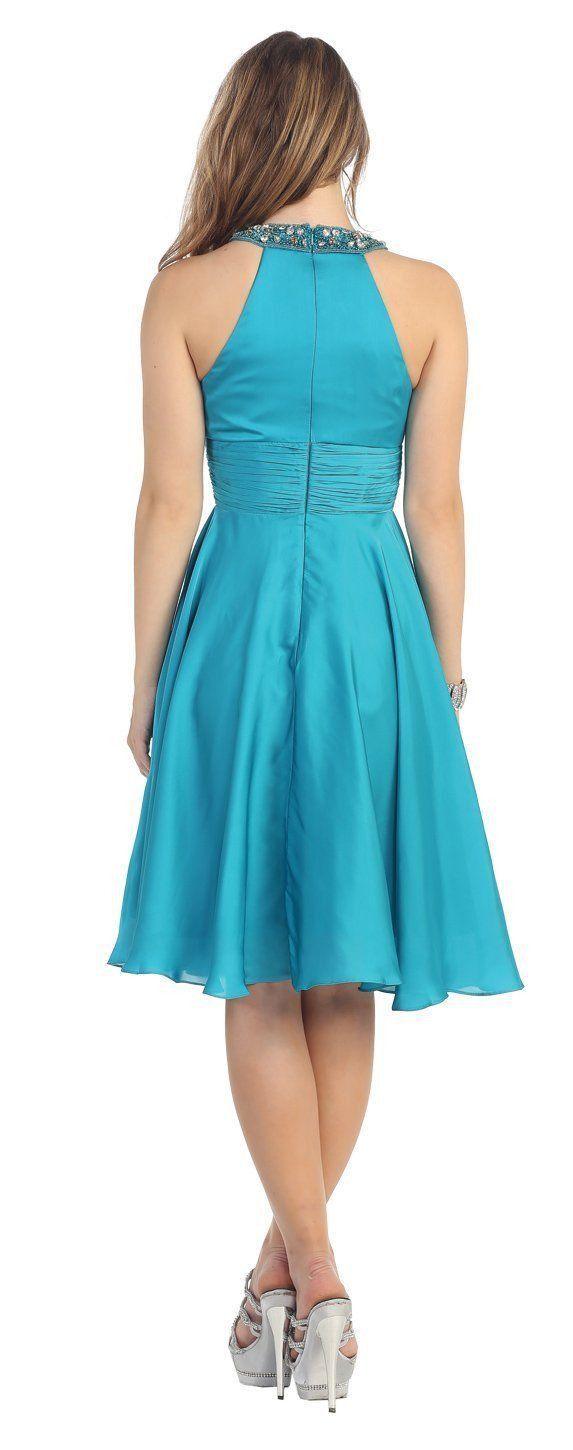 Short Bridesmaids Cocktail Formal Dress - The Dress Outlet May Queen