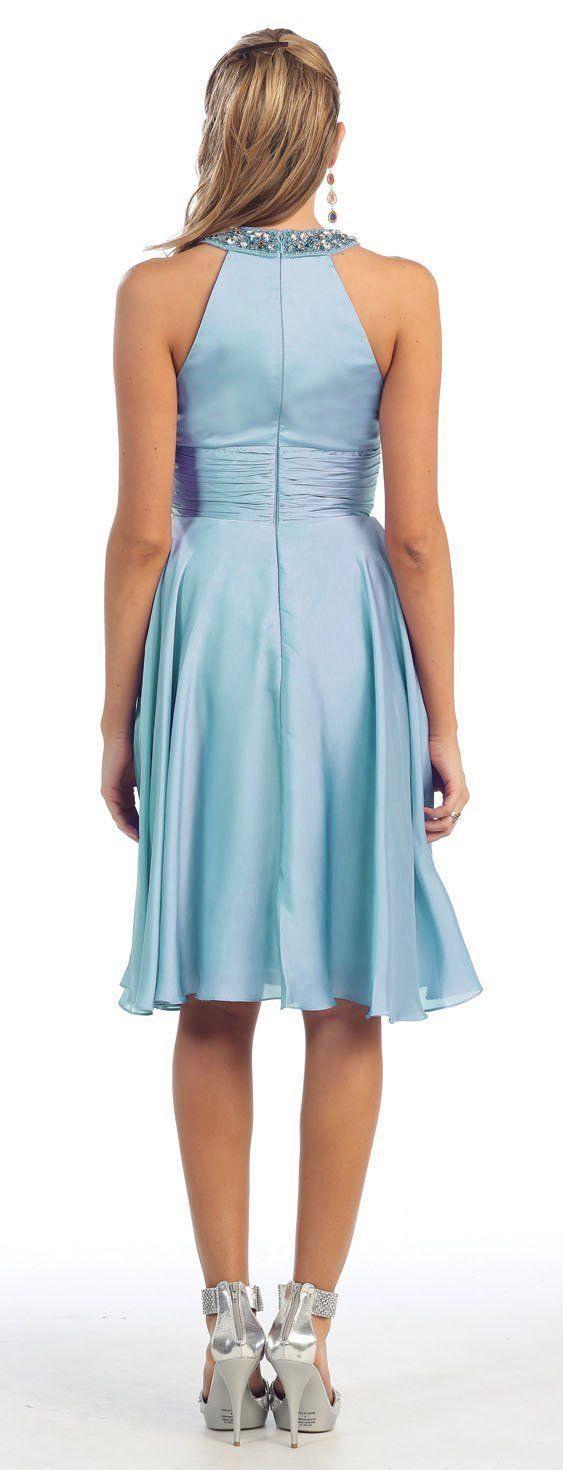 Short Bridesmaids Cocktail Formal Dress - The Dress Outlet May Queen