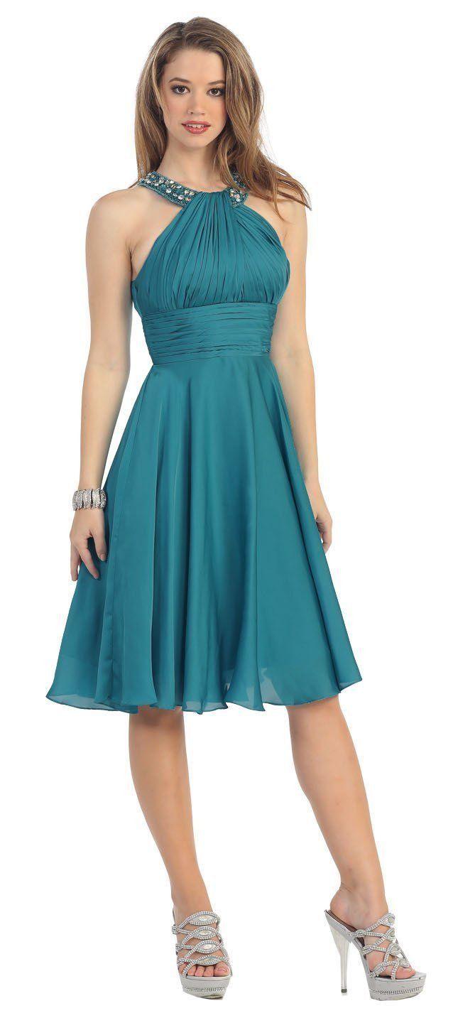 Short Bridesmaids Cocktail Formal Dress - The Dress Outlet May Queen