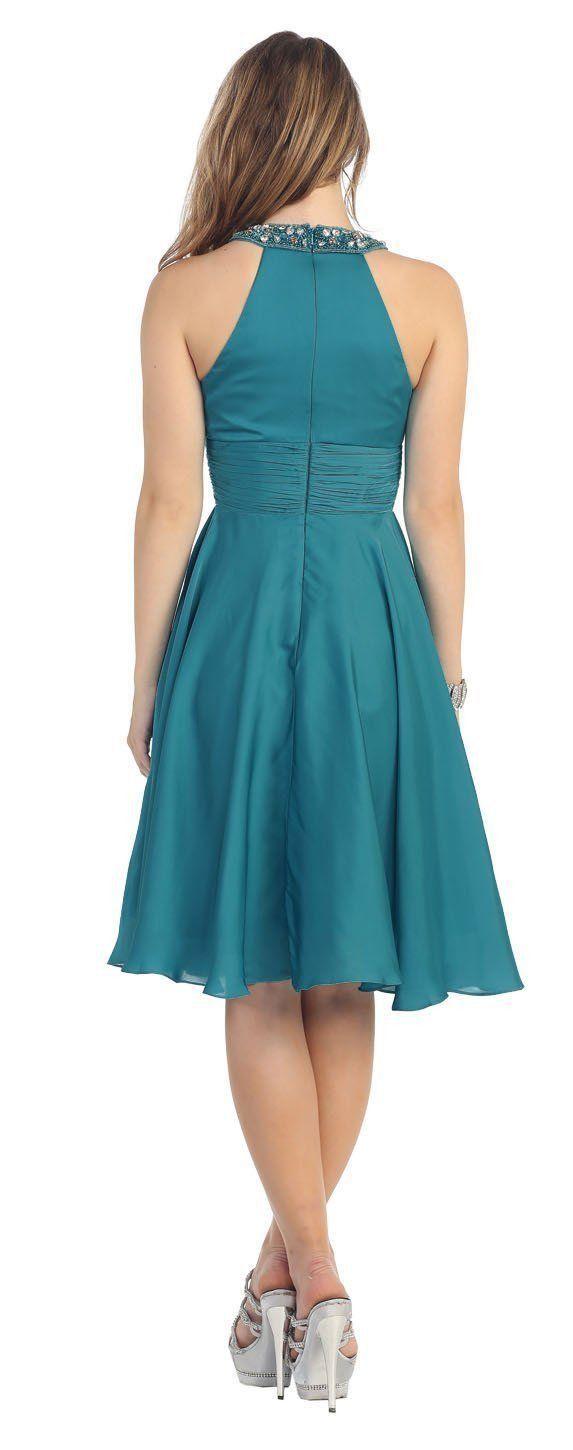 Short Bridesmaids Cocktail Formal Dress - The Dress Outlet May Queen