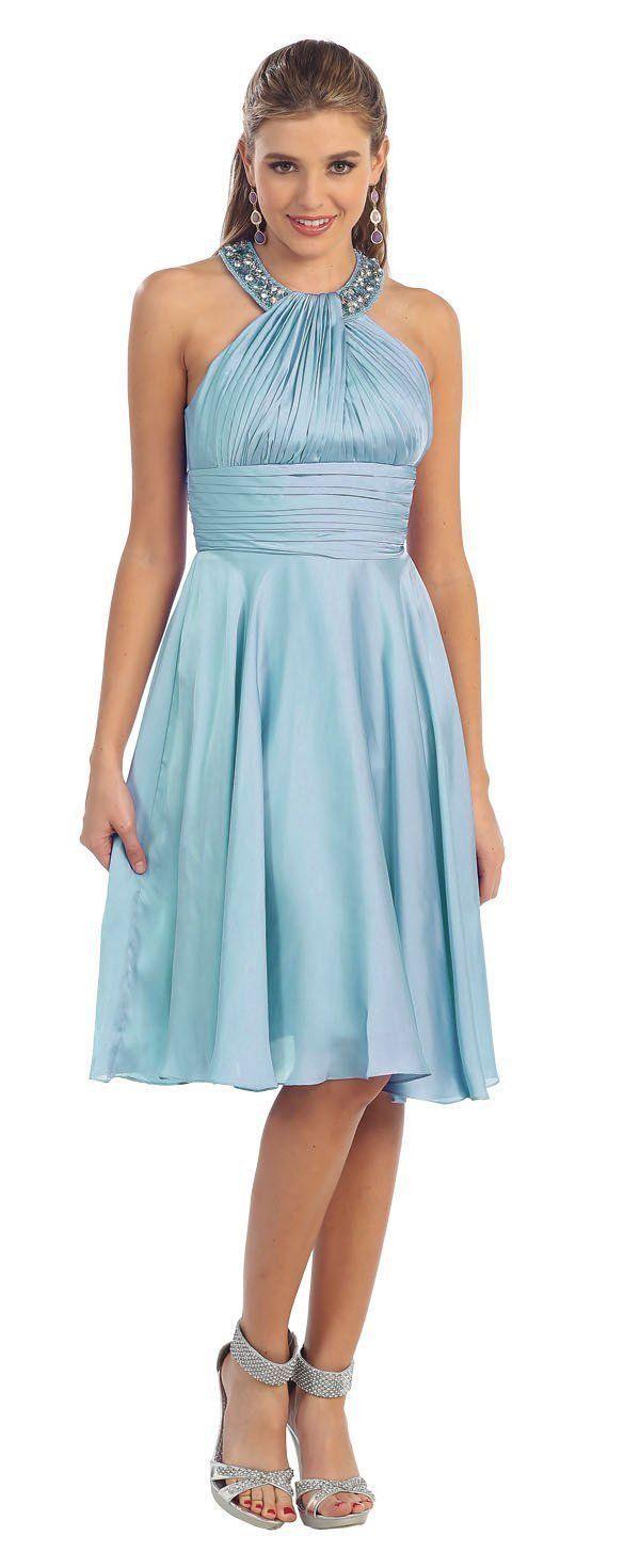 Short Bridesmaids Cocktail Formal Dress - The Dress Outlet May Queen