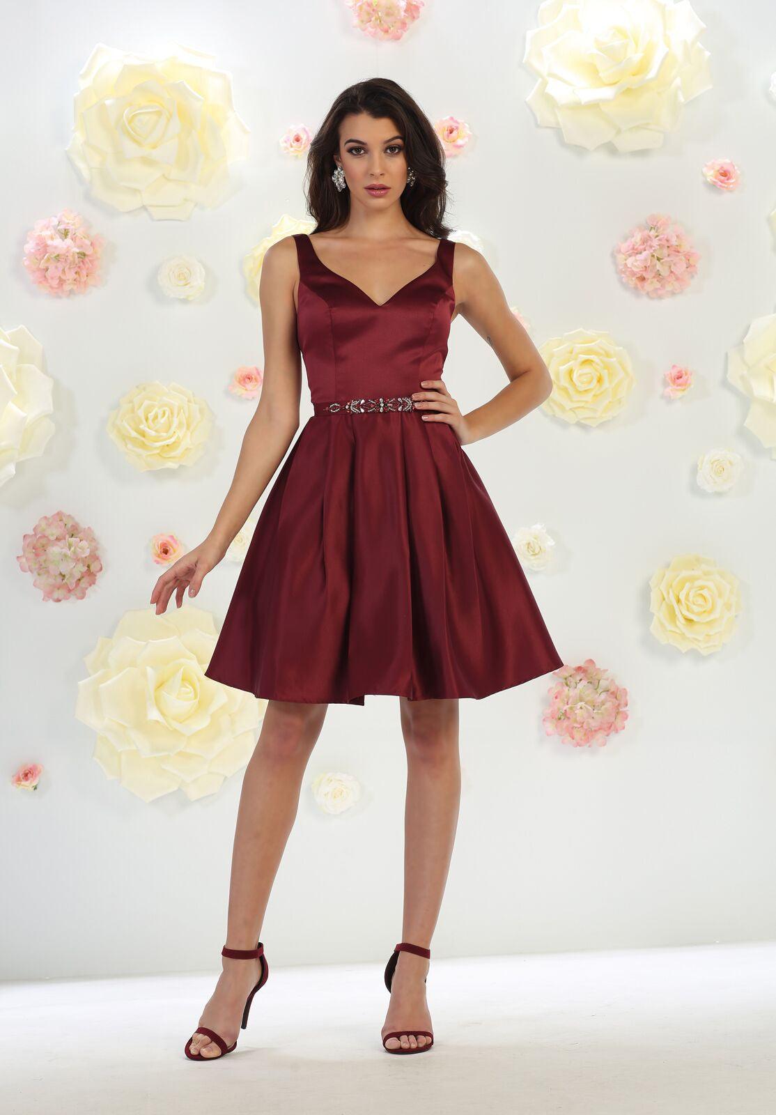 Short Bridesmaids Dress Homecoming Prom Cocktail Party - The Dress Outlet May Queen