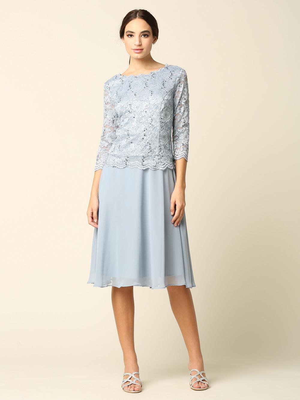 Short Bridesmaids Mother of the Bride Formal Dress - The Dress Outlet