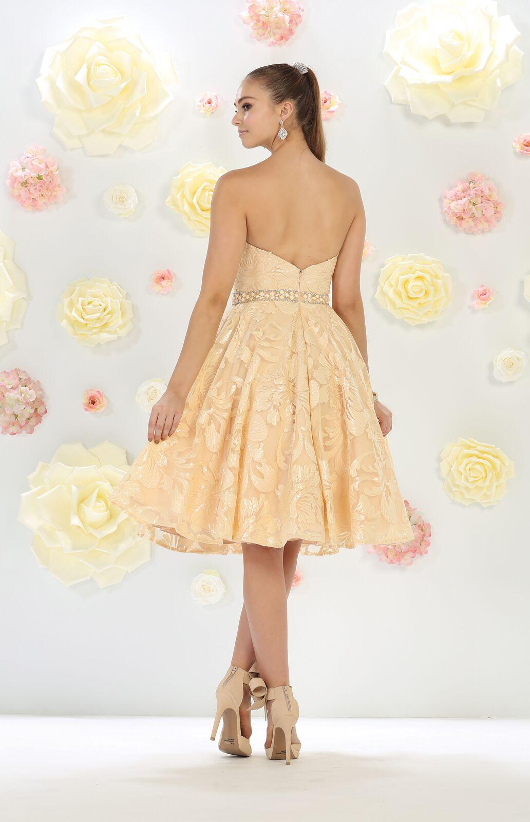 Short Cocktail Homecoming Prom Dress - The Dress Outlet May Queen