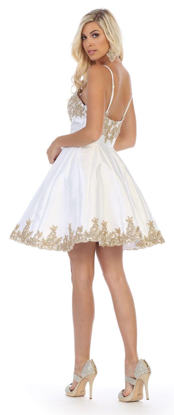 Short Cocktail Homecoming Spaghetti Strap Prom Dress - The Dress Outlet May Queen