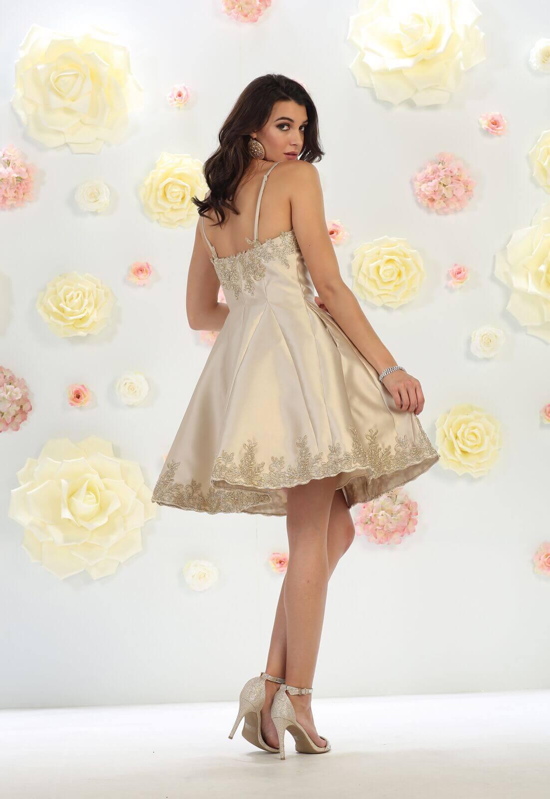 Short Cocktail Homecoming Spaghetti Strap Prom Dress - The Dress Outlet May Queen