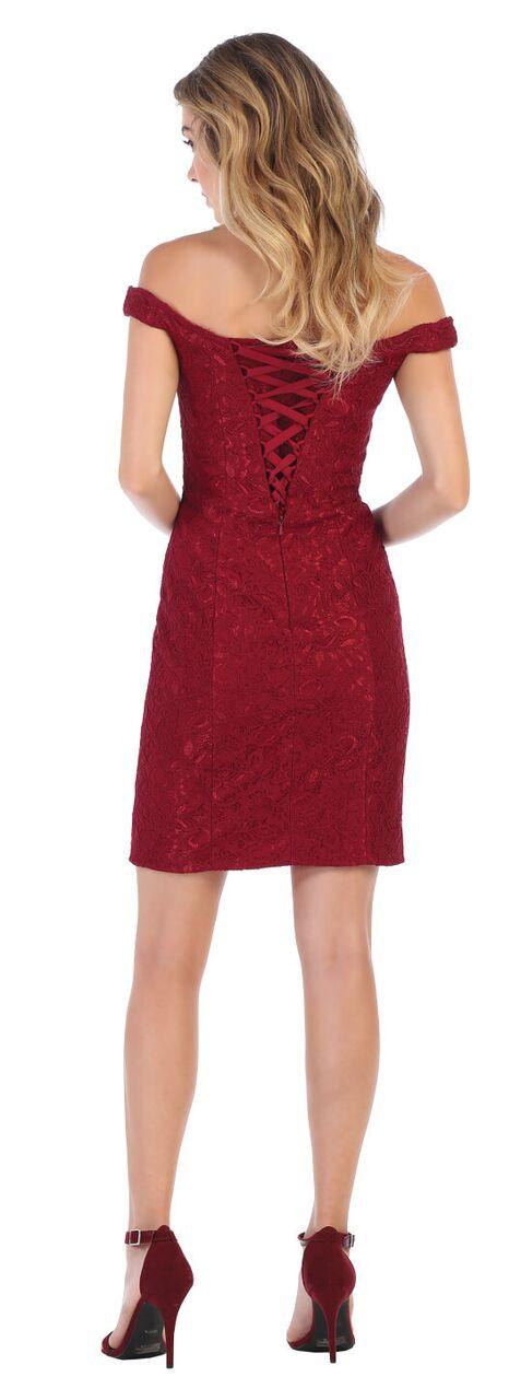 Short Fitted Cocktail Prom Dress - The Dress Outlet May Queen