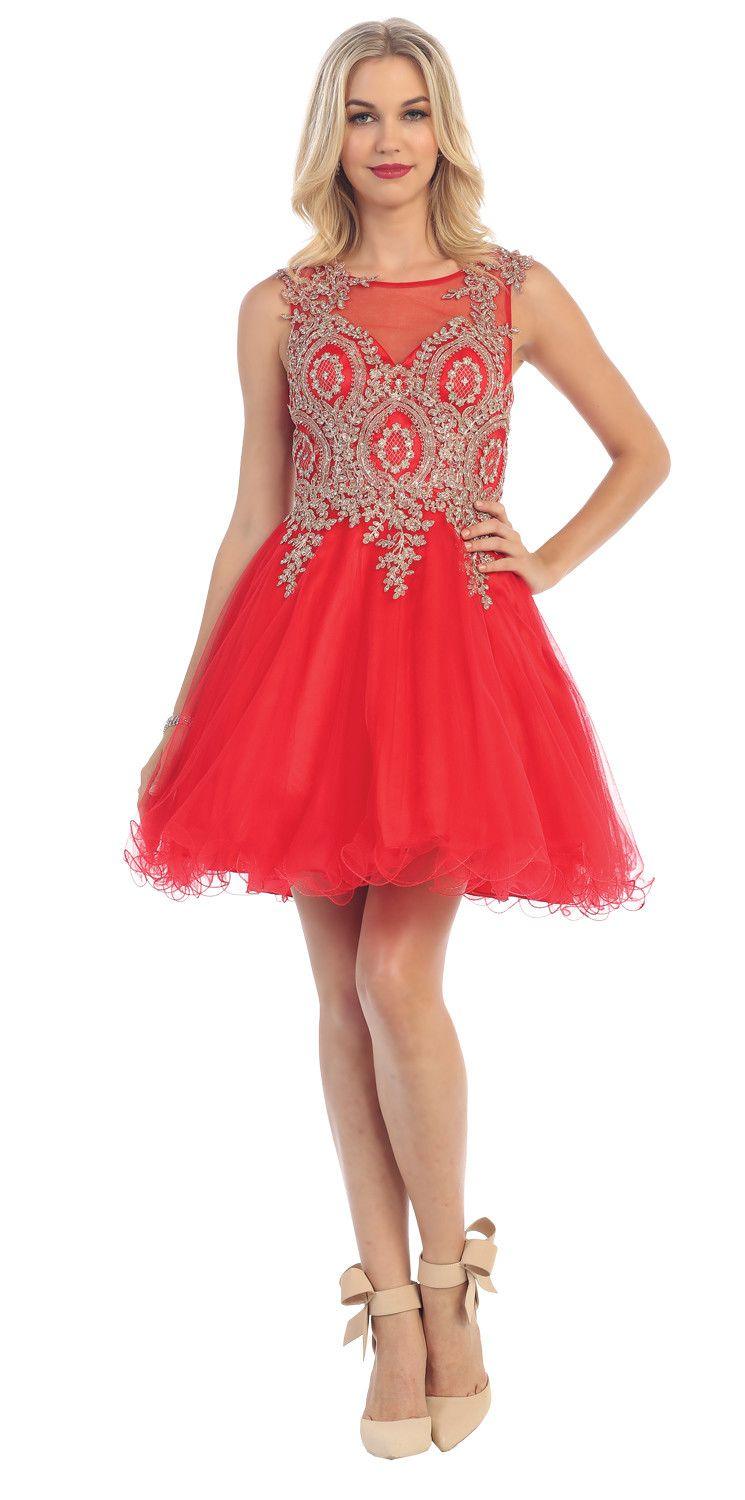 Short Formal Prom Homecoming Dress - The Dress Outlet May Queen