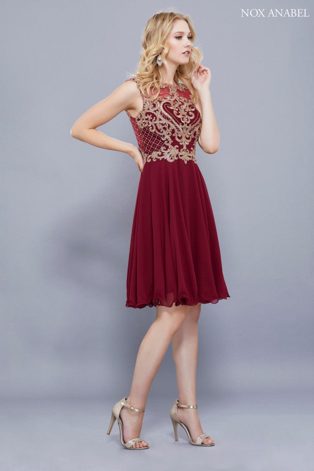 Short Formal Prom Homecoming Dress - The Dress Outlet Nox Anabel