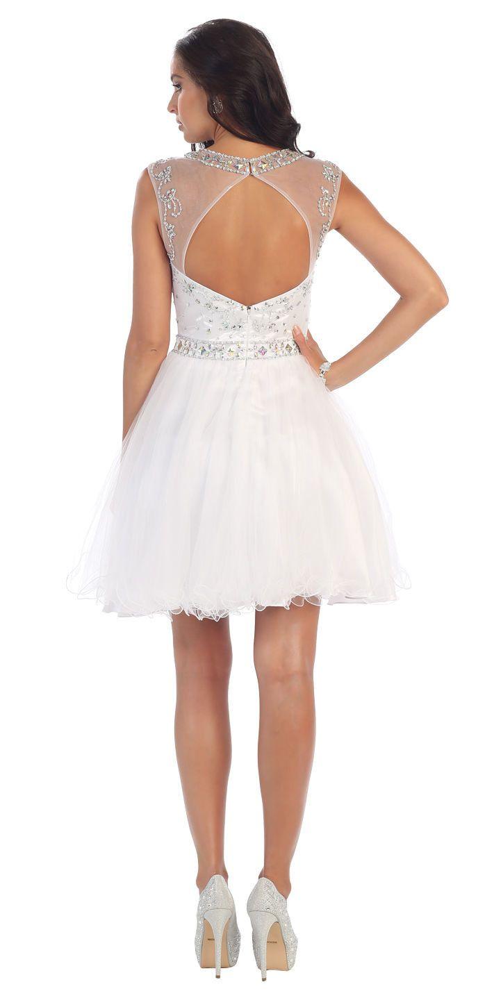 Short Formal Prom Homecoming Dress - The Dress Outlet May Queen