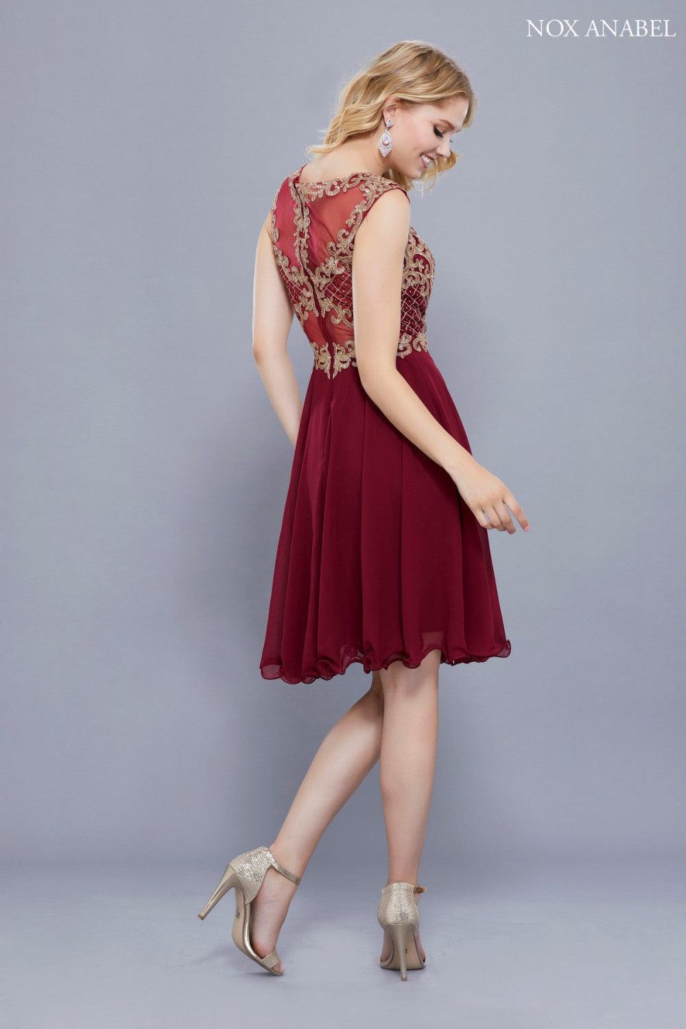 Short Formal Prom Homecoming Dress - The Dress Outlet Nox Anabel