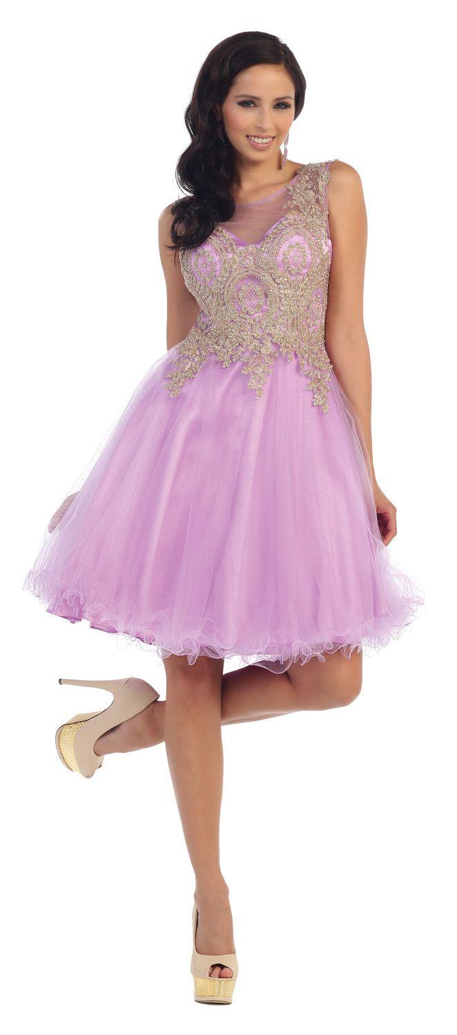 Short Formal Prom Homecoming Dress - The Dress Outlet May Queen
