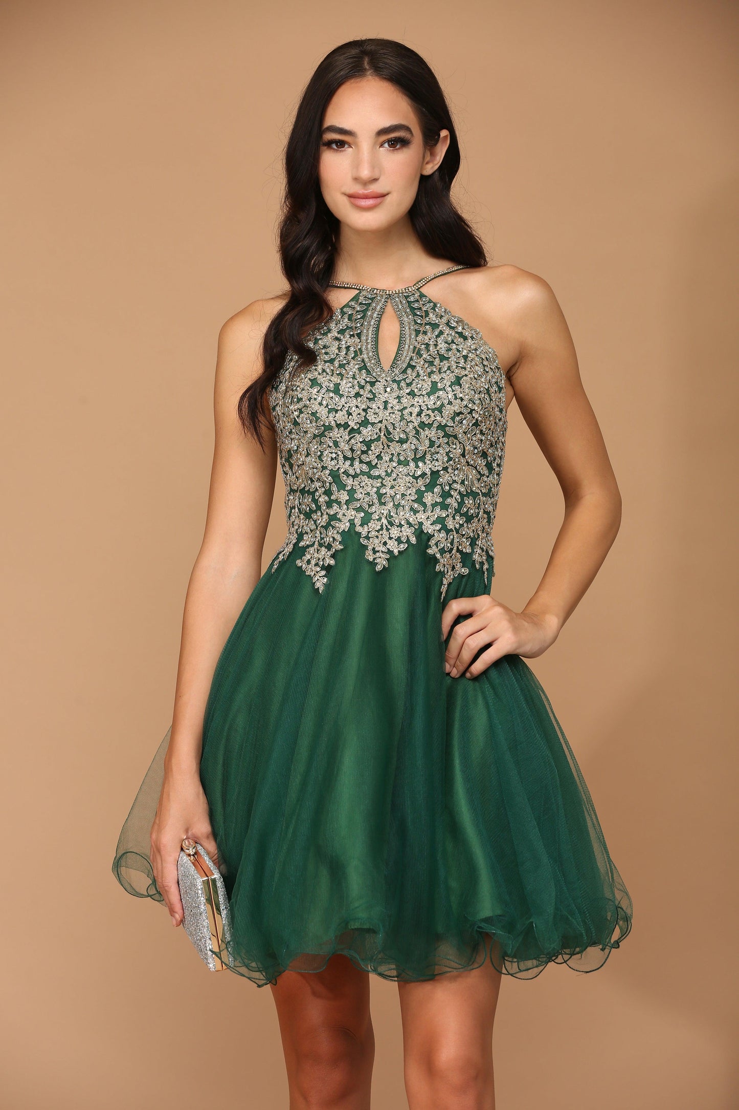 Short Homecoming Halter Prom Dress