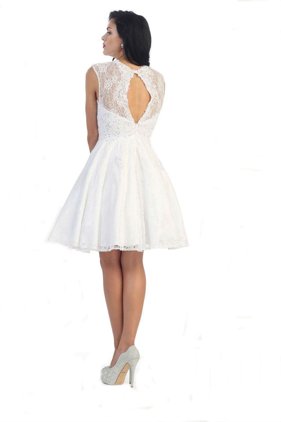 Short Homecoming Prom Cocktail Dress - The Dress Outlet May Queen