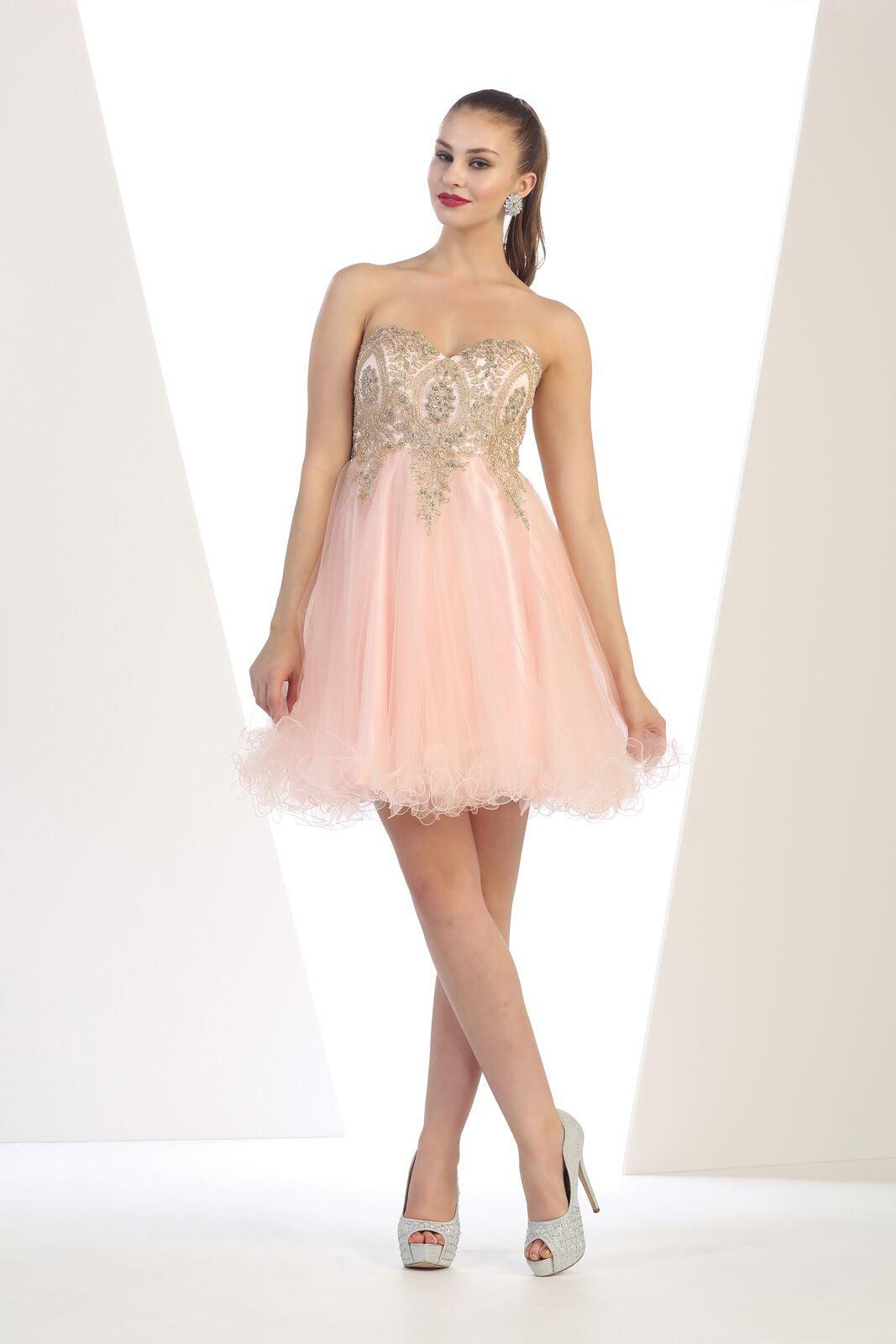 Short Homecoming Prom Dress Cocktail - The Dress Outlet May Queen