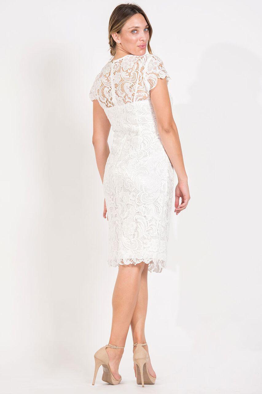 Short Lace Mother of Bride Dress - The Dress Outlet May Queen