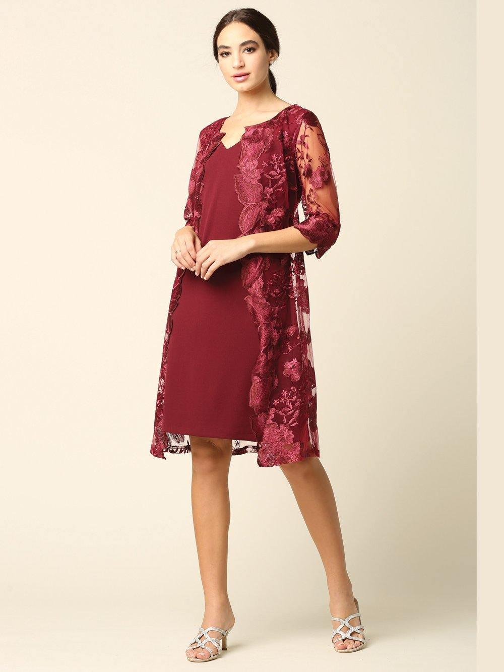 Short Mother of the Bride Chiffon Dress