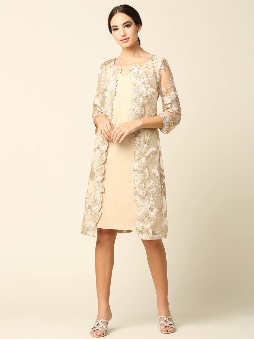 Short Mother of the Bride Chiffon Dress