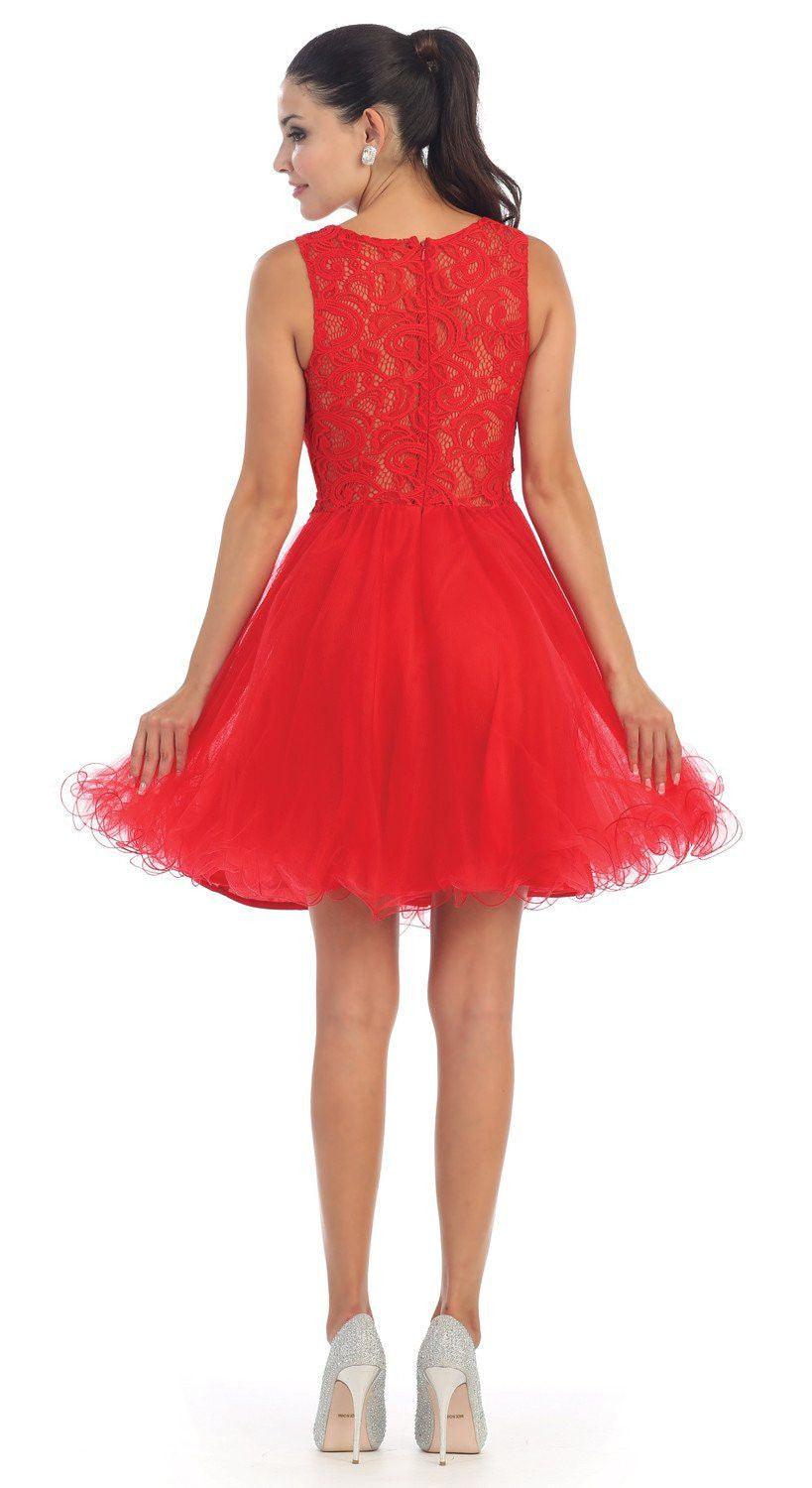 Short Prom Formal Homecoming Dress - The Dress Outlet May Queen