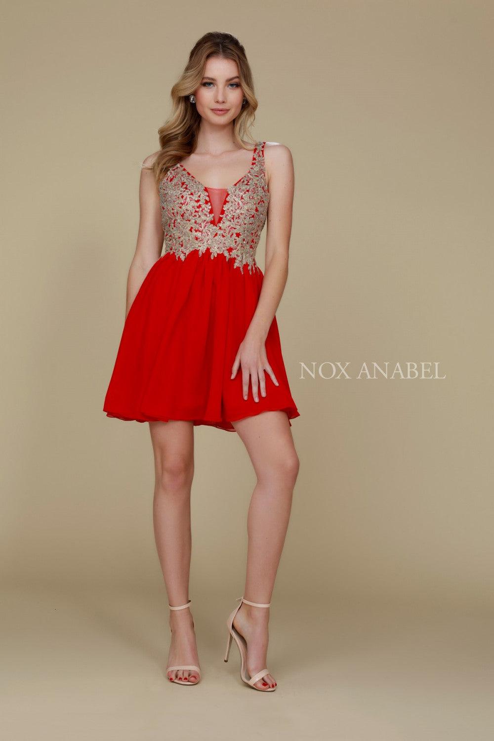 Short Prom Formal Homecoming Dress - The Dress Outlet Nox Anabel