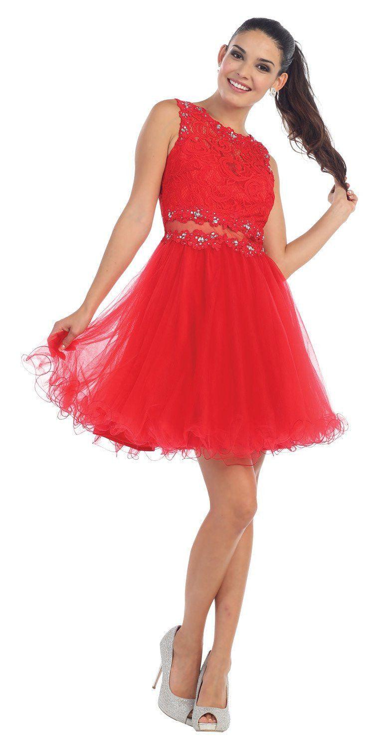 Short Prom Formal Homecoming Dress - The Dress Outlet May Queen