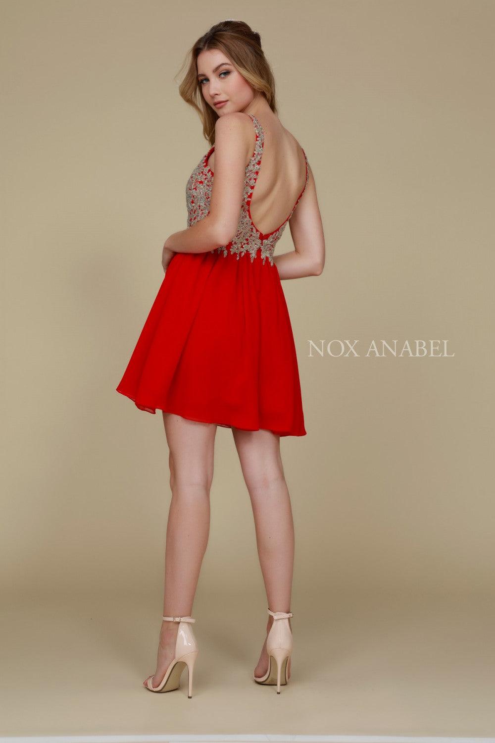 Short Prom Formal Homecoming Dress - The Dress Outlet Nox Anabel