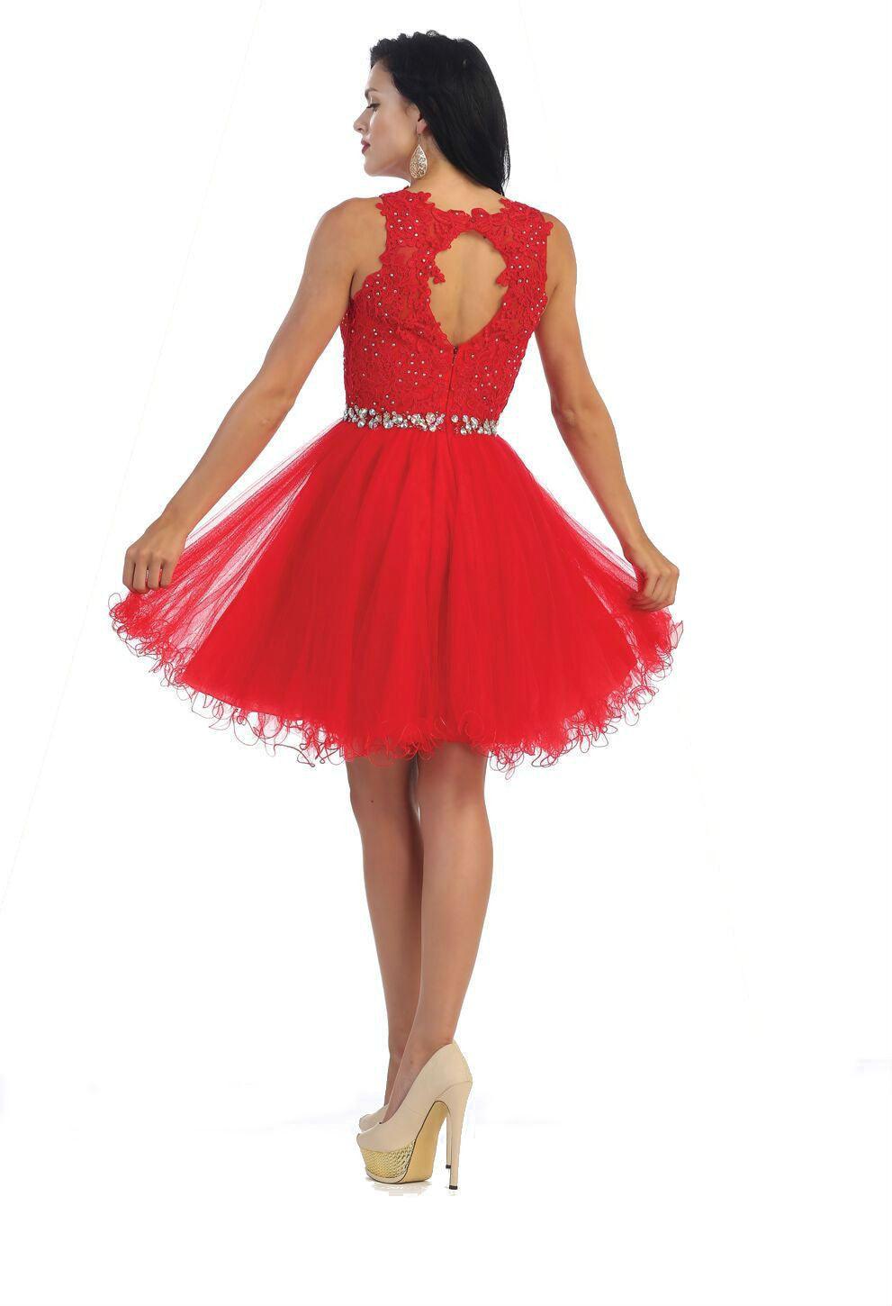 Short Prom Homecoming Graduation Dress - The Dress Outlet May Queen