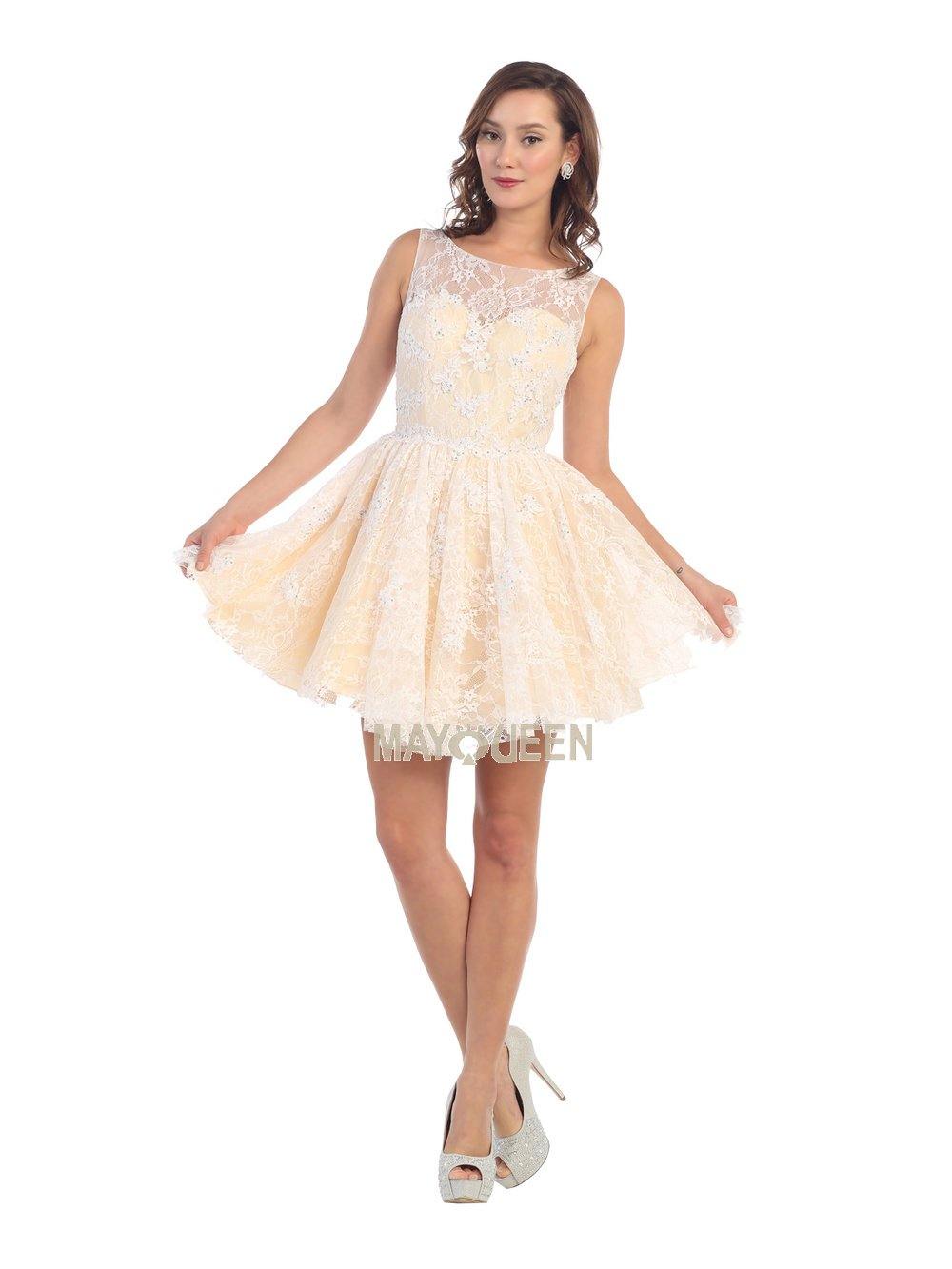 Short Sleeveless Dress Cocktail - The Dress Outlet May Queen
