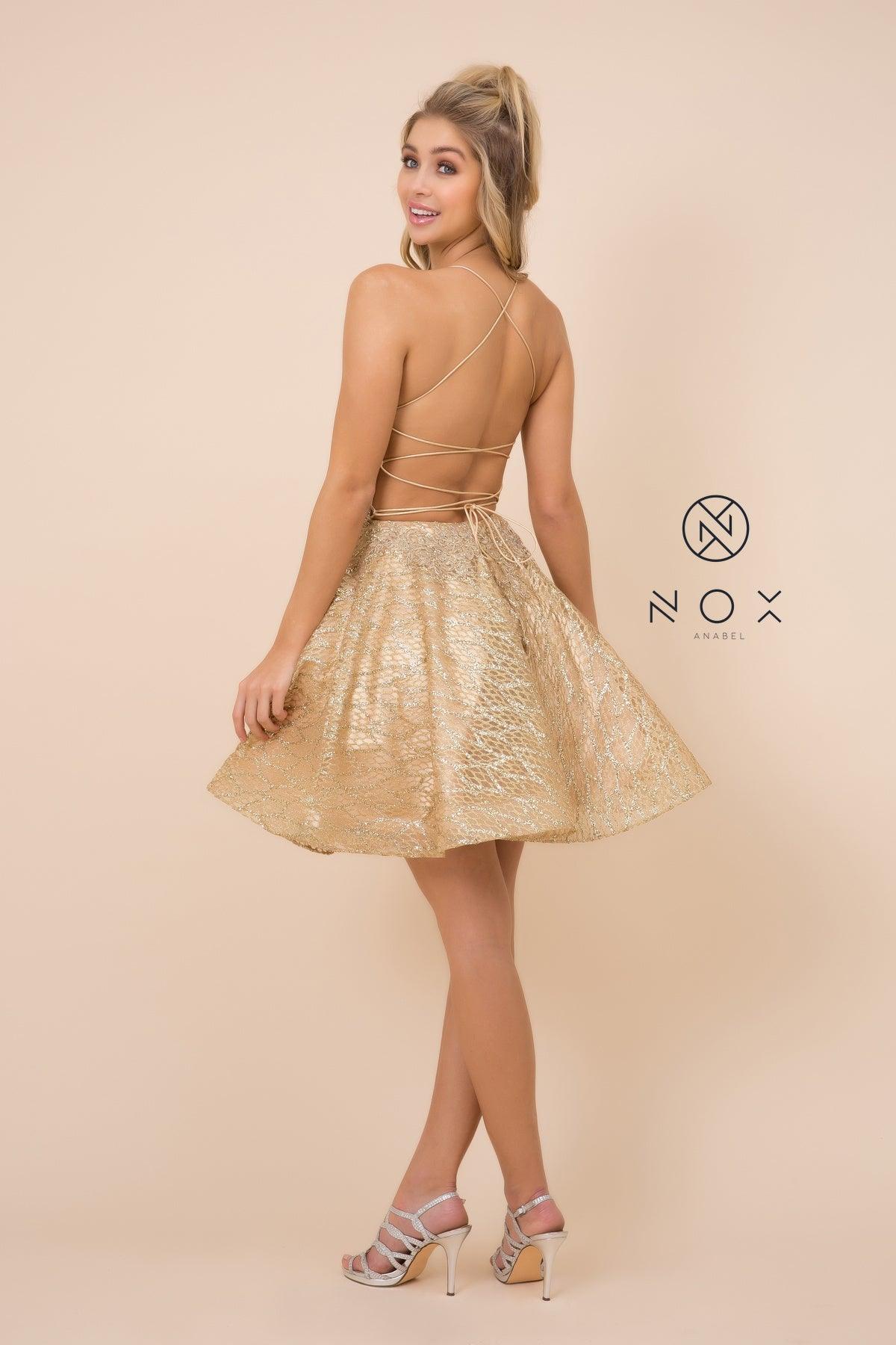 Short Sleeveless Prom Dress Homecoming - The Dress Outlet Nox Anabel