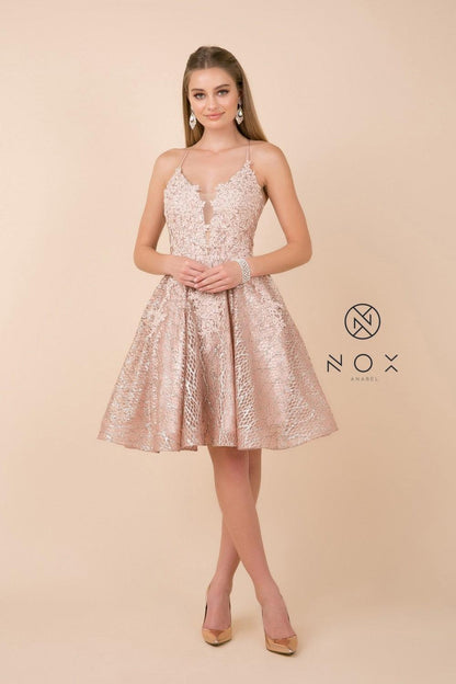 Short Sleeveless Prom Dress Homecoming - The Dress Outlet Nox Anabel