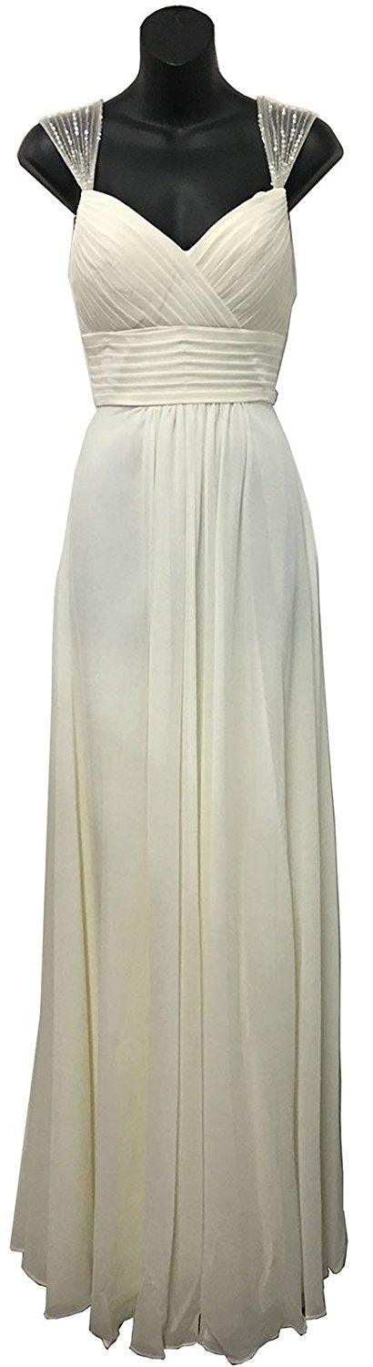 Simple Long Formal Plus Size Bridesmaids Dress - The Dress Outlet May Queen