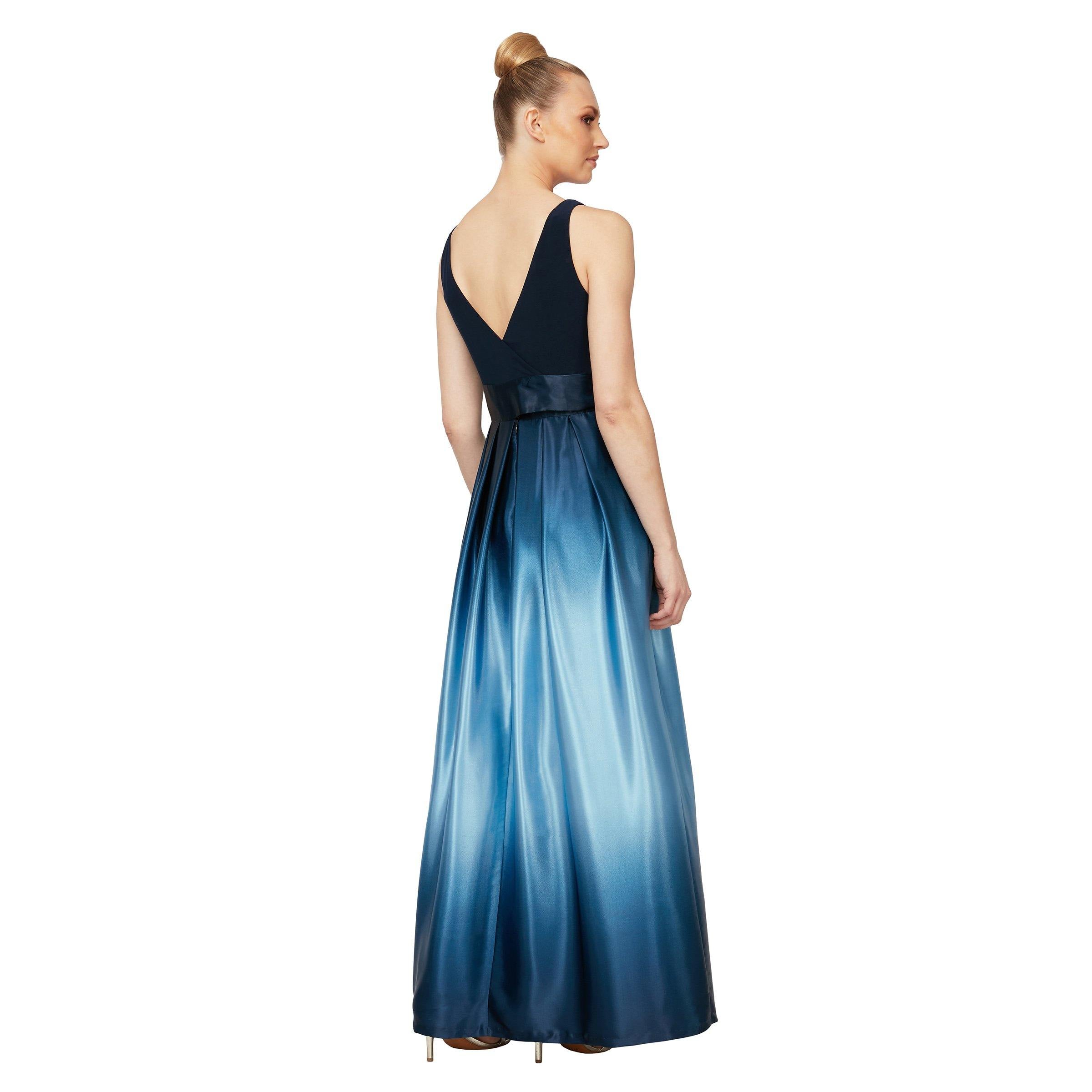 Formal Dresses Long Formal Ombre Evening Dress Navy Wedgewood