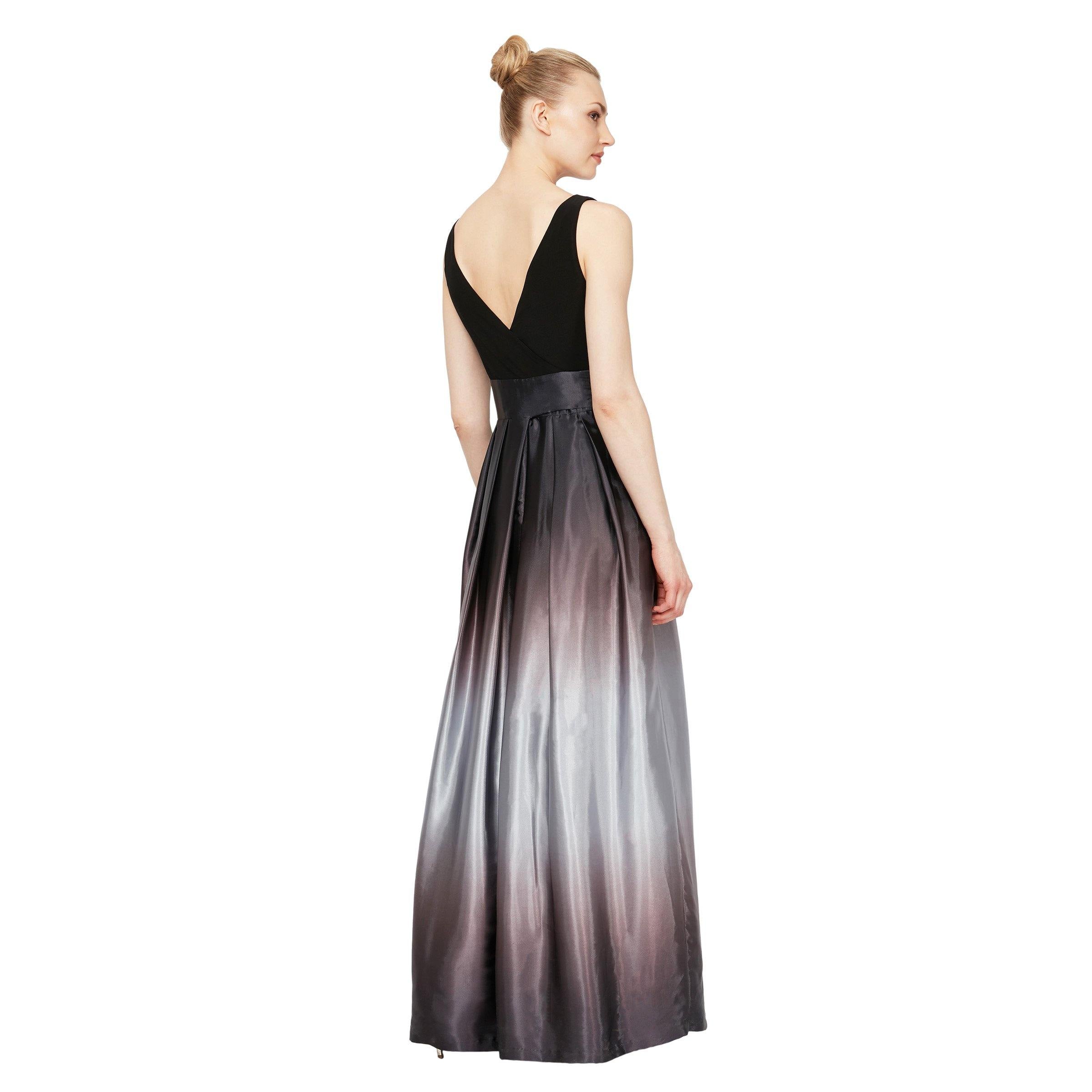 Formal Dresses Long Formal Ombre Evening Dress Black Silver