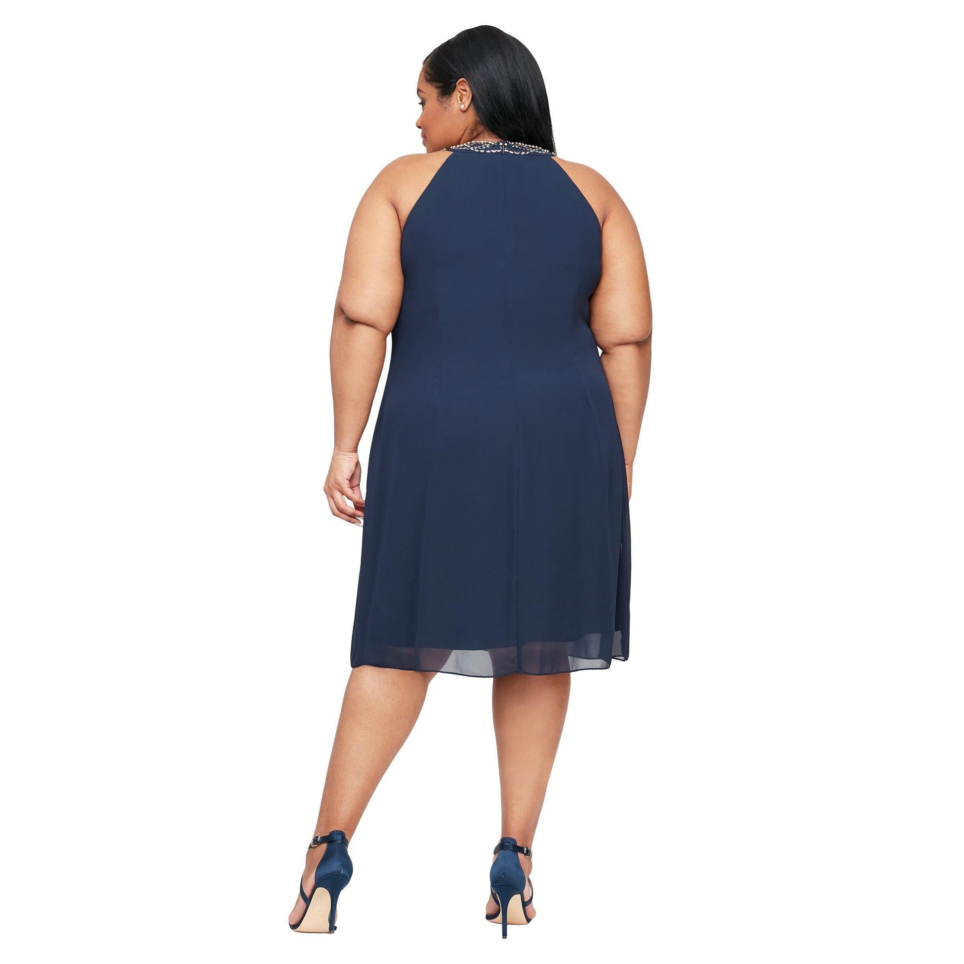 SL Fashions 611105 Short Plus Size Dress