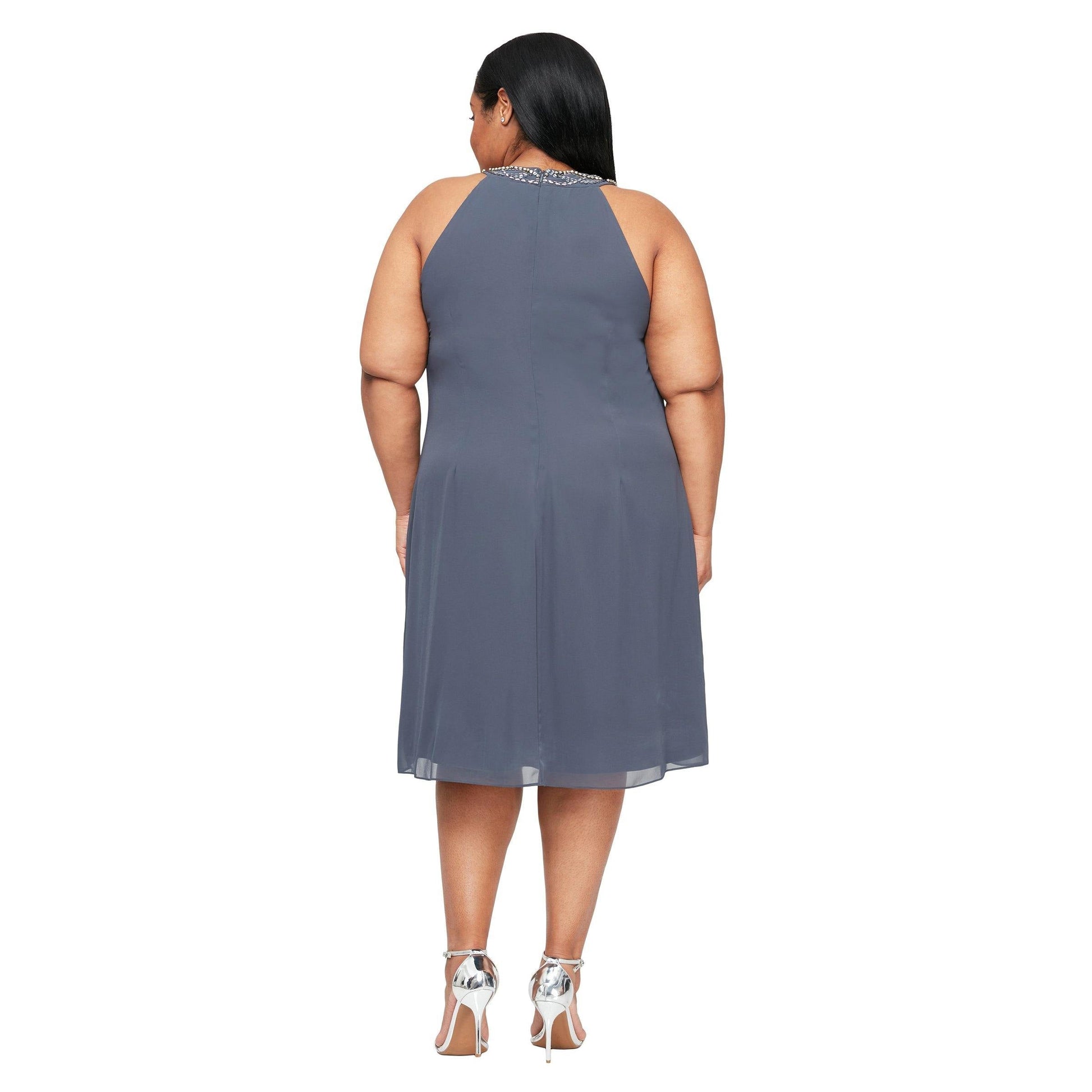 SL Fashions 611105 Short Plus Size Dress