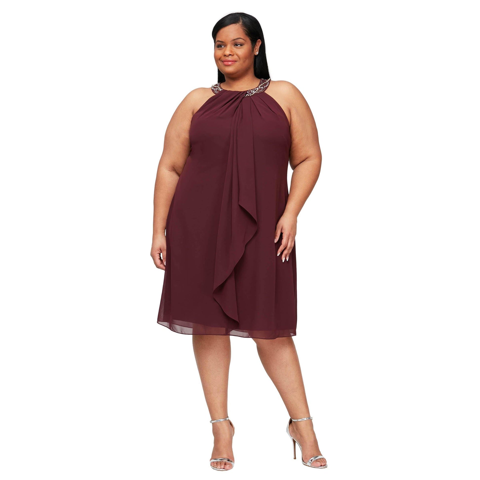 SL Fashions 611105 Short Plus Size Dress