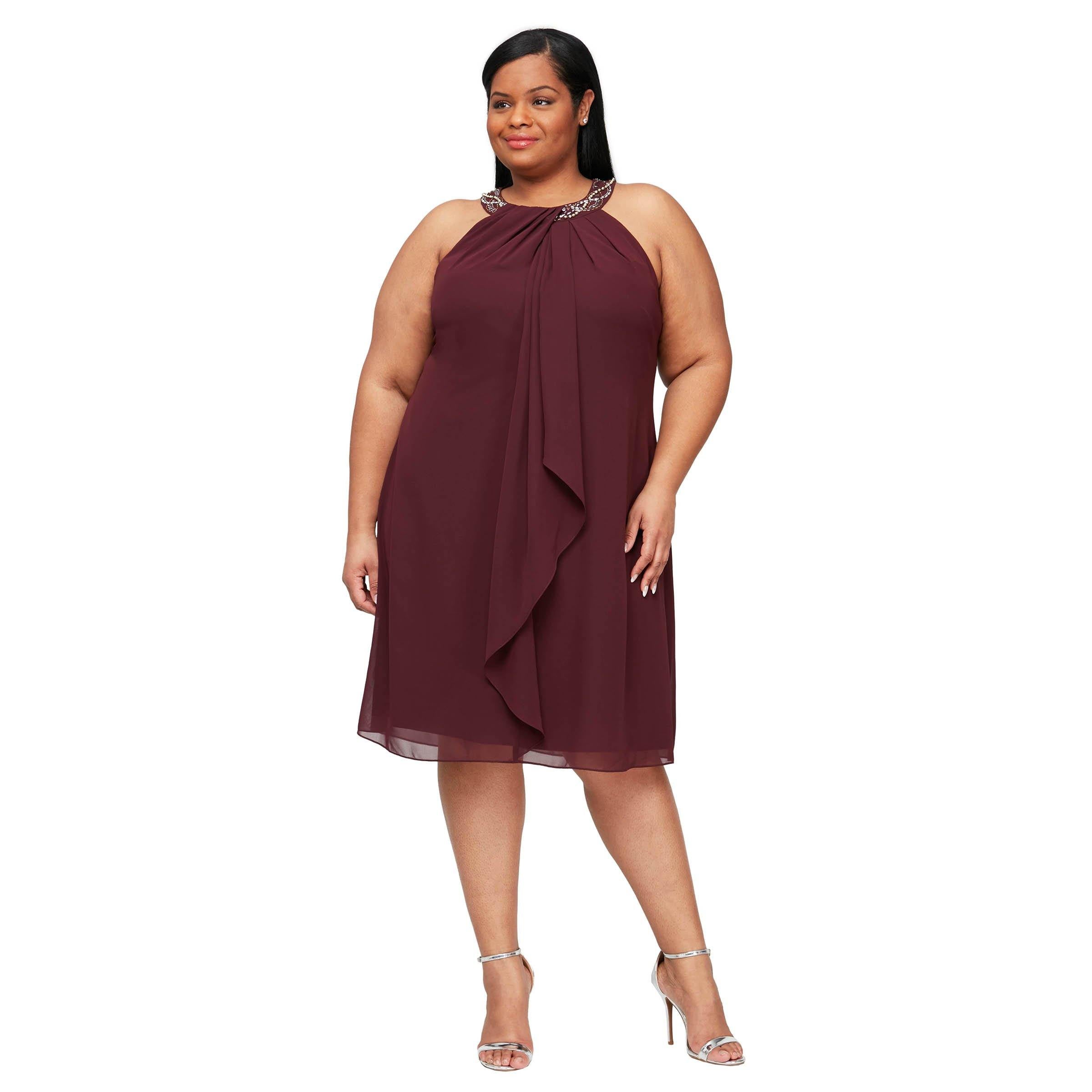 SL Fashions Short Plus Size Dress 611105 - The Dress Outlet