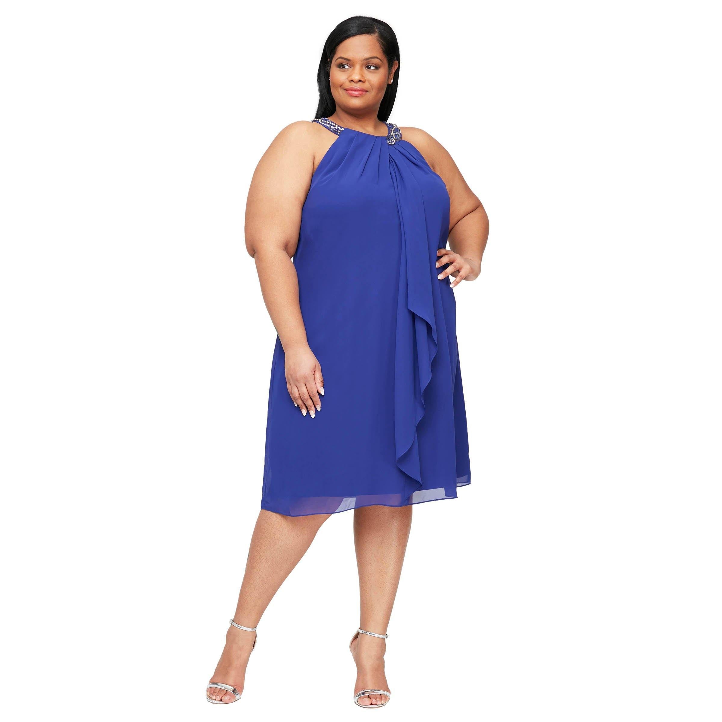 SL Fashions Short Plus Size Dress 611105 - The Dress Outlet