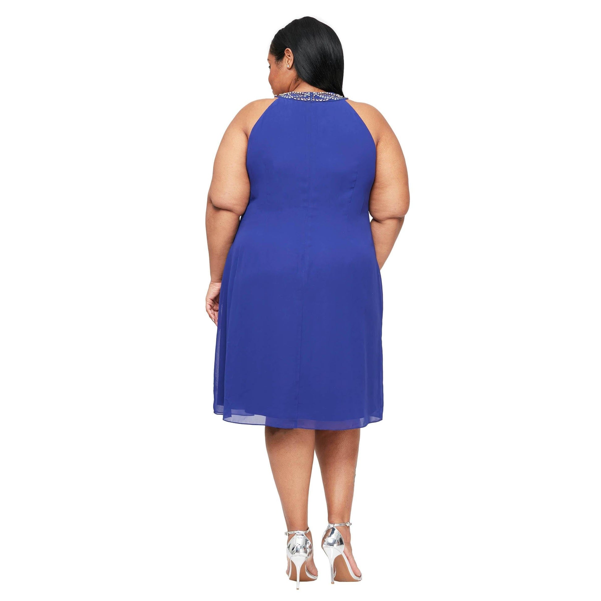 SL Fashions 611105 Short Plus Size Dress