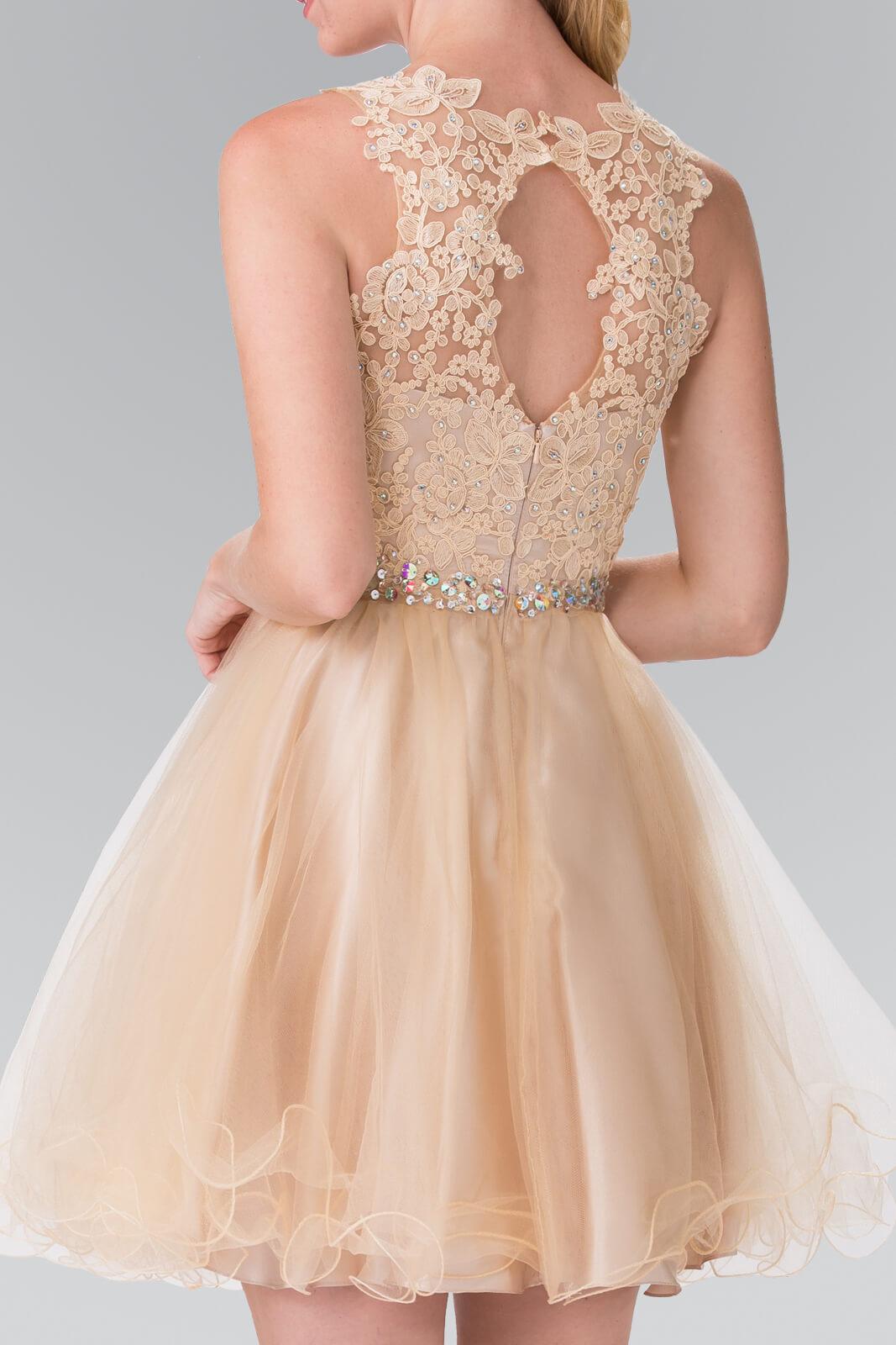 Sleeveless Prom Short Dress Homecoming - The Dress Outlet Elizabeth K
