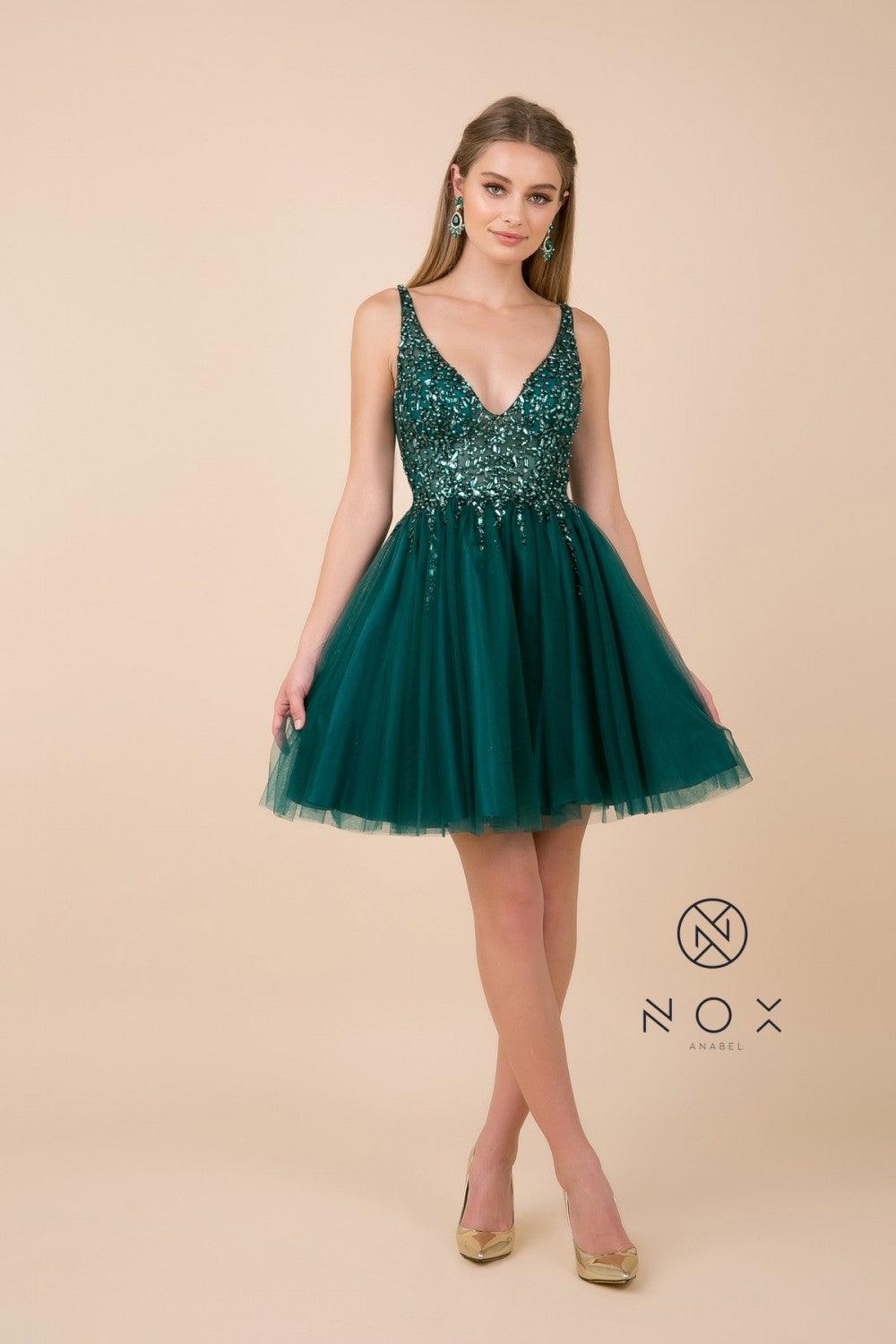 Sleeveless Short Prom Dress Homecoming - The Dress Outlet Nox Anabel