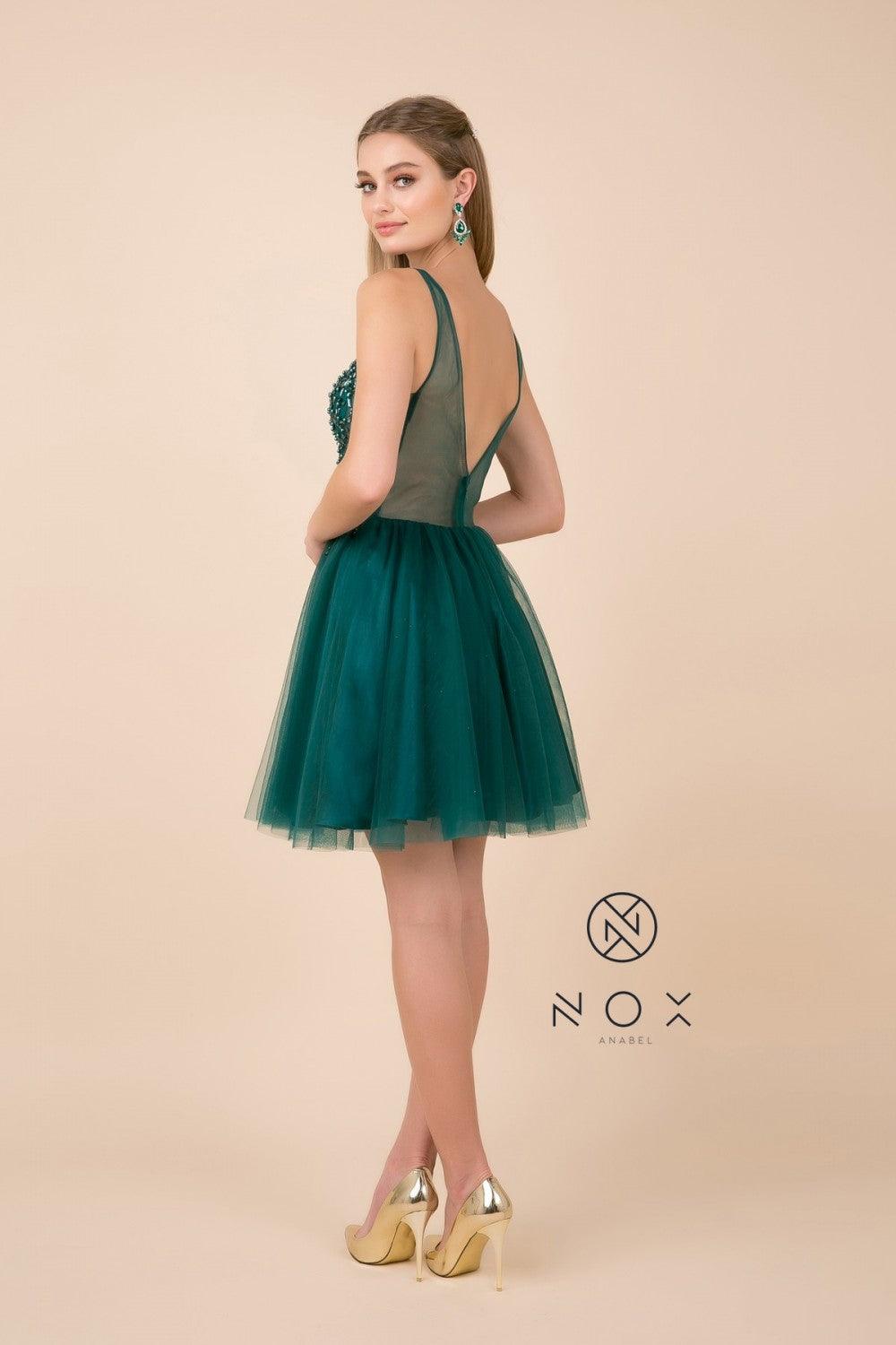 Sleeveless Short Prom Dress Homecoming - The Dress Outlet Nox Anabel